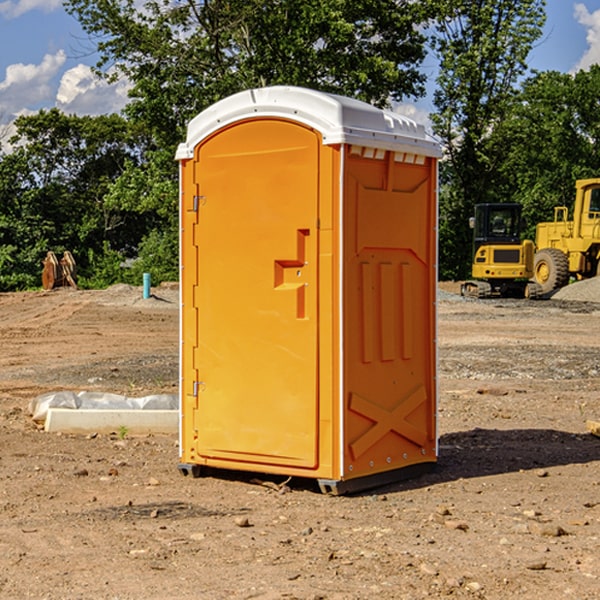 how often are the portable restrooms cleaned and serviced during a rental period in Rutledge TN